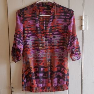 Mexx Fall Print Sheer Top Size 4